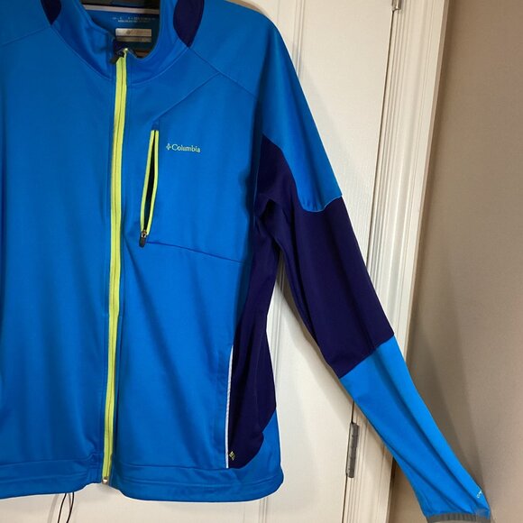 Columbia Omni-Shield Men's Sports Activewear Soft Shell Blue Jacket Size XL - Picture 4 of 11